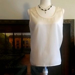 Cream Satin shell top